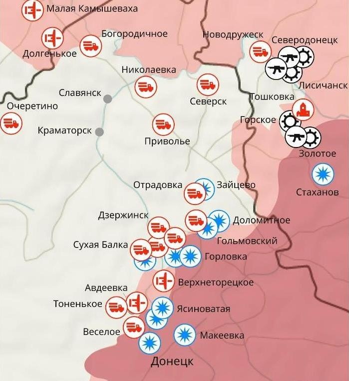 Новая карта боевых действий на Украине по данным на сегодняшний день, 21.06.2022: свежие новости