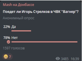 Стрелков боится вступать в ЧВК «Вагнер» и идти на фронт – опрос