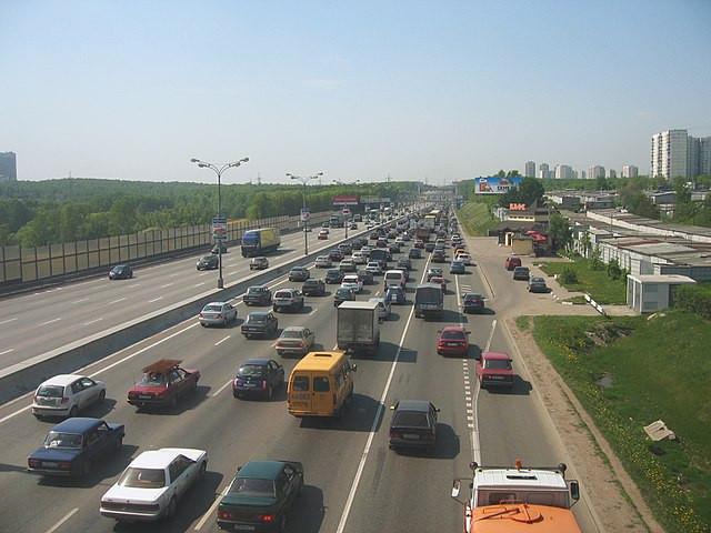 Московское движение затруднено на Третьем транспортном кольце
