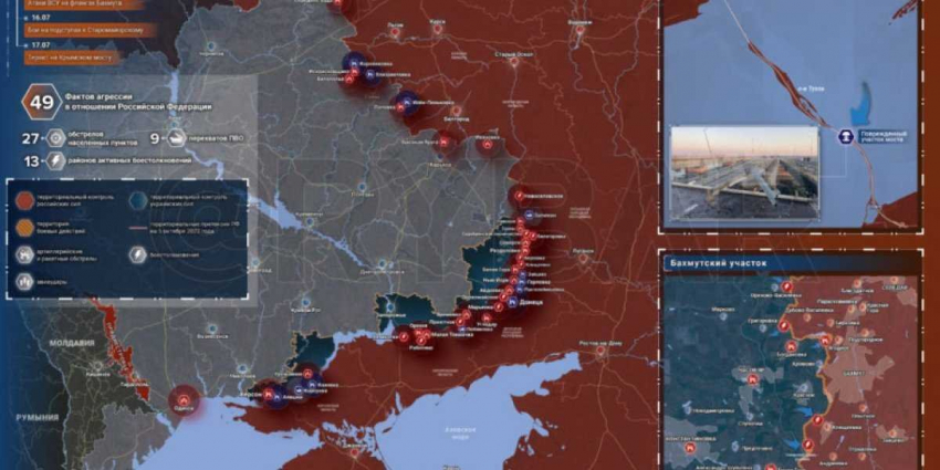 «Россия начала бить всерьез — зерновую сделку завершили ракеты!»: Карта боевых действий 18 июля 2023 на Украине — последние новости фронта Донбасса сегодня, обзор событий. Итоги военной спецоперации России на Украине сейчас 18.07.2023