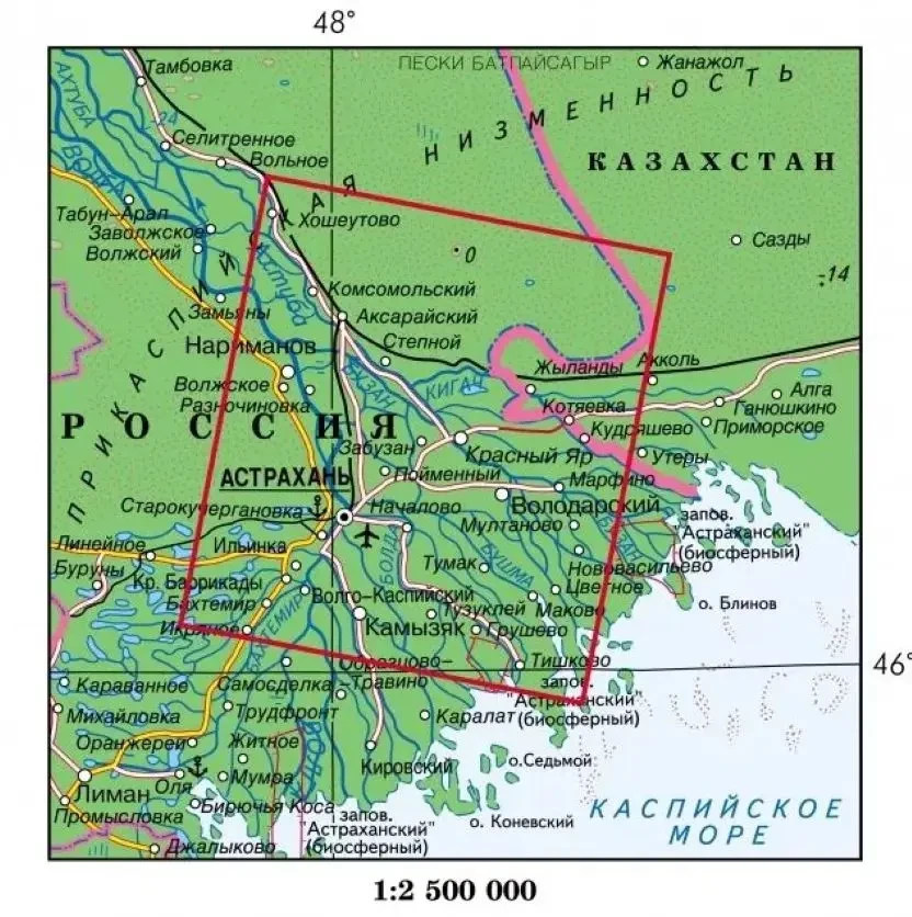 В какое море впадает русская Волга