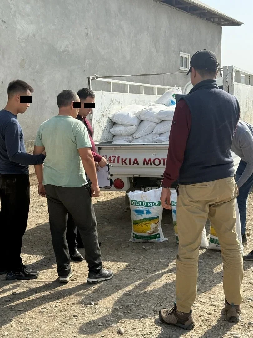На юге Кыргызстана задержана партия контрабандного риса весом свыше 6 тонн