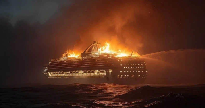 В Египте загорелся лайнер с 220 пассажирами на борту