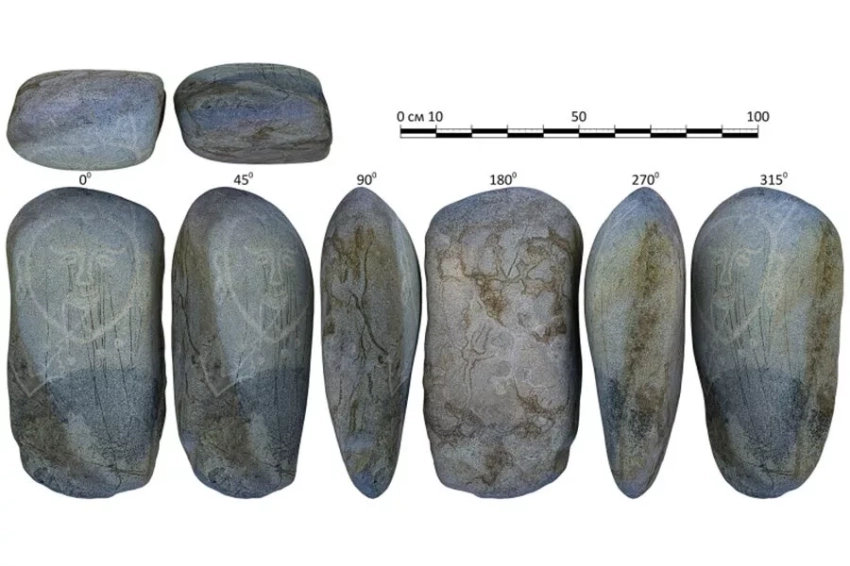 Редкая 1400-летняя каменная скульптура женщины обнаружена в Кыргызстане