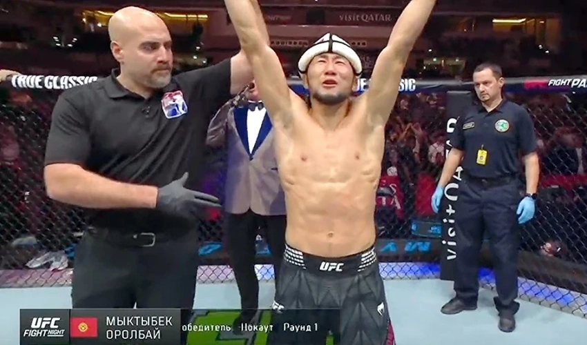 Боец Мыктыбек Оролбай нокаутировал Херманссона уже в первом раунде