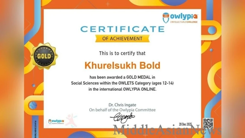 Монгольский школьник завоевал золото на Owlypia