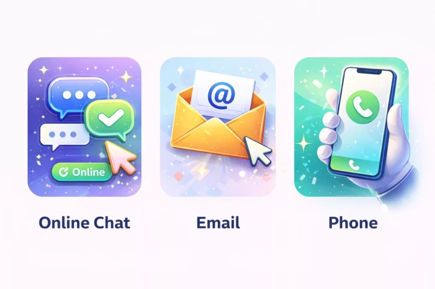 Способы связи с поддержкой Pinko: онлайн-чат, email и телефон