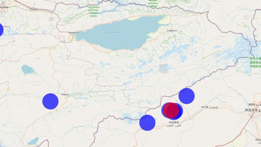 В Китае недалеко от Кыргызстана произошло землетрясение силой около 3,5 баллов