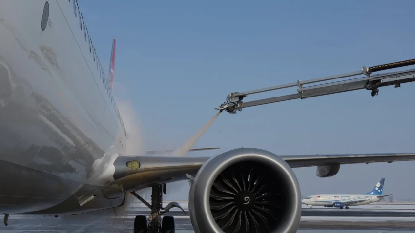 ОАО "Аэропорты Кыргызстана" закупило 3 новых деайсера для противообледенительной обработки самолетов