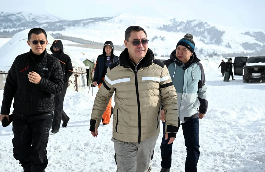 Садыр Жапаров и основатель Binance Чанпэн Чжао посетили Жыргалан